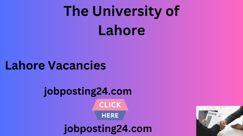  Lahore Vacancies