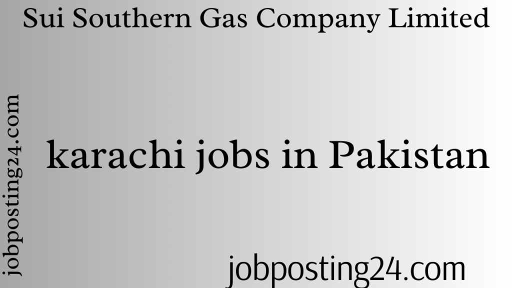 karachi jobs in Pakistan 